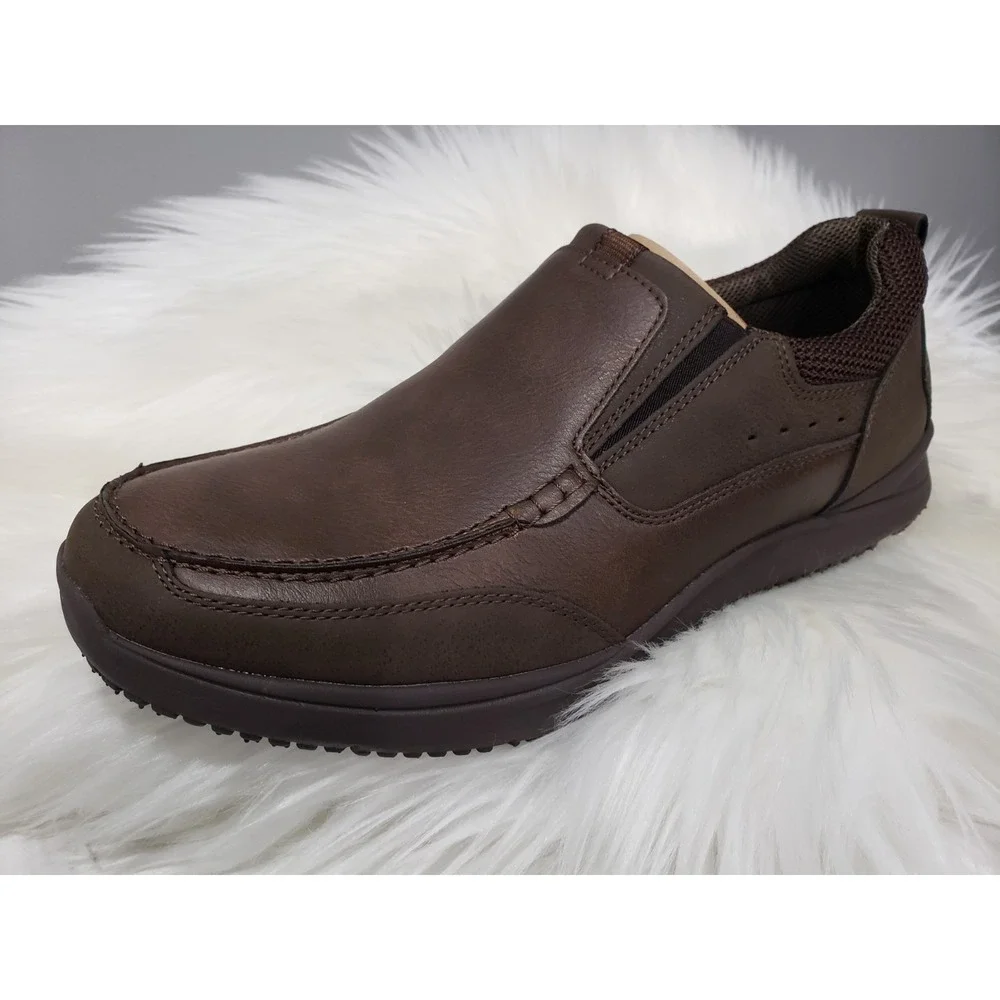 NEW NO BOX SIZE 11 Nunn Bush Men's Conway EZ Moc Loafers SLIP ON SHOES BROWN‎